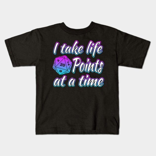 I Take Life 20 Points At A Time Kids T-Shirt by Shawnsonart